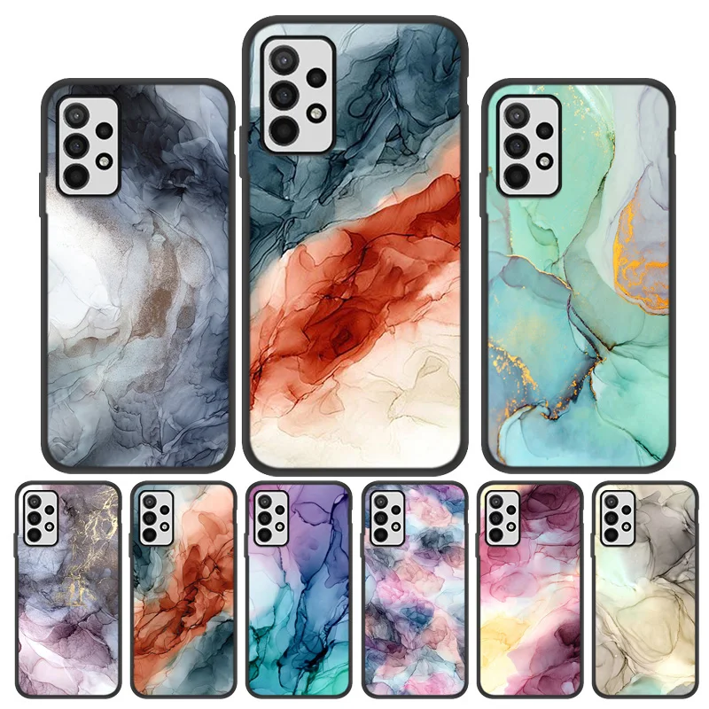 Marble Cases For Samsung A52 A51 A71 Case For Samsung A50 A70 A12 A21S A32 A72 A21 S A40 A31 A41 A42 A22 A30 Art Painting Cover