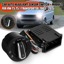 Sensore Fari Auto Auto Faro Interruttore + Modulo di Controllo per VW T5 T5.1 Transporter 2003-2015