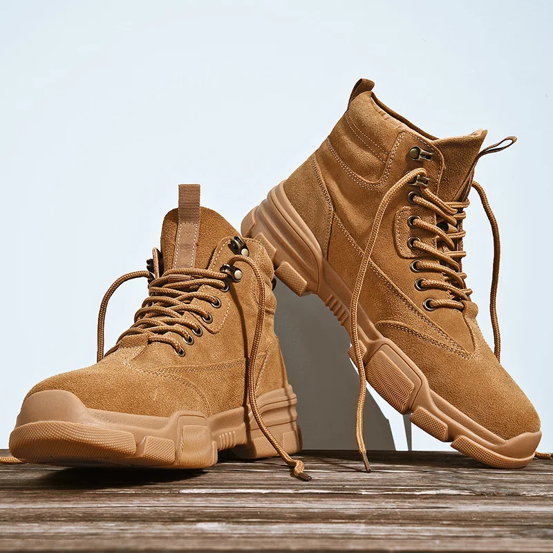 

2019 Autumn New Style Martin Boots Men's Hight-top England MEN'S SHOES Retro Versatile Desert Boots Thick Bottomed Trend Men's B
