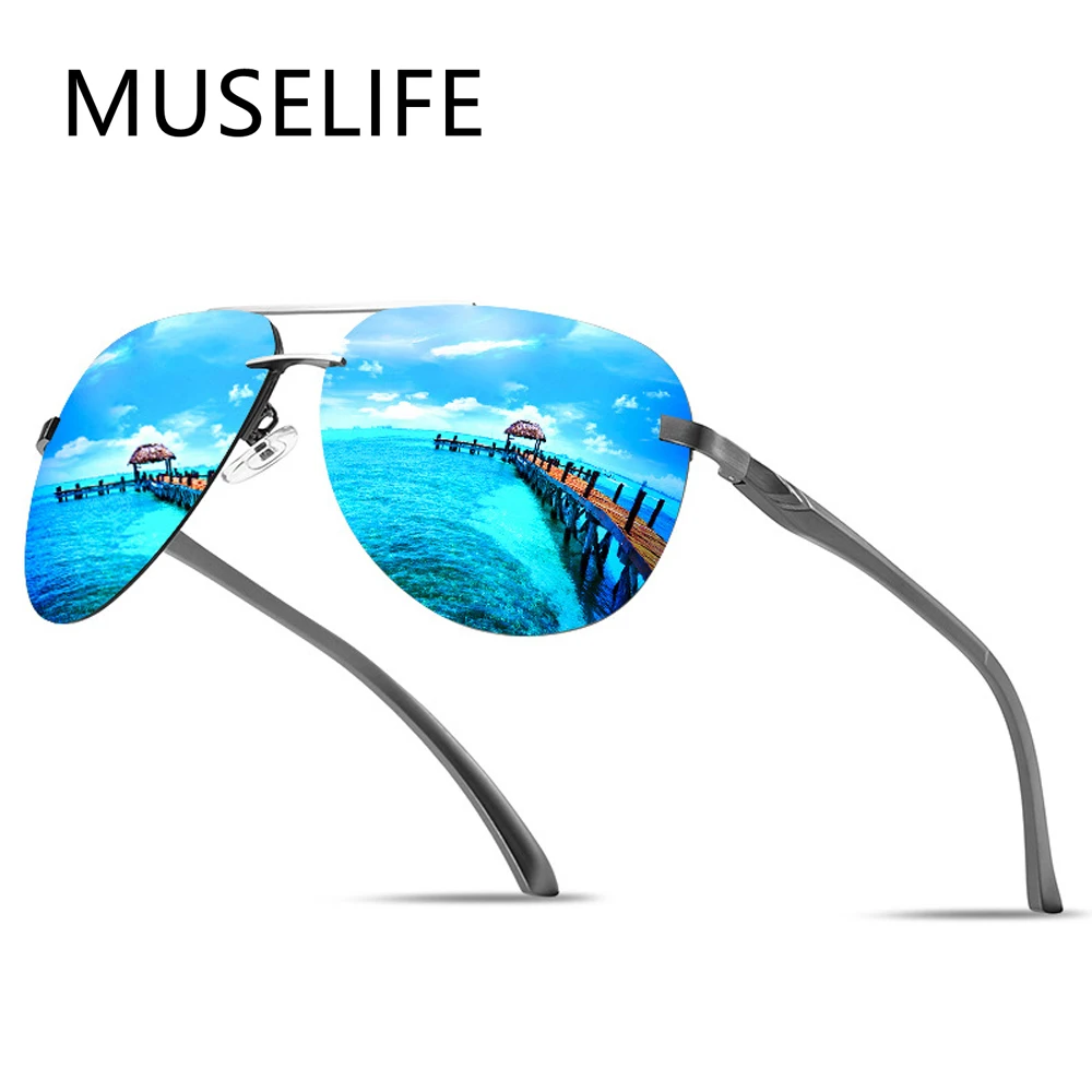 New Polarized Men Sunglasses Classic Driving Sun Glasses Metal Frame