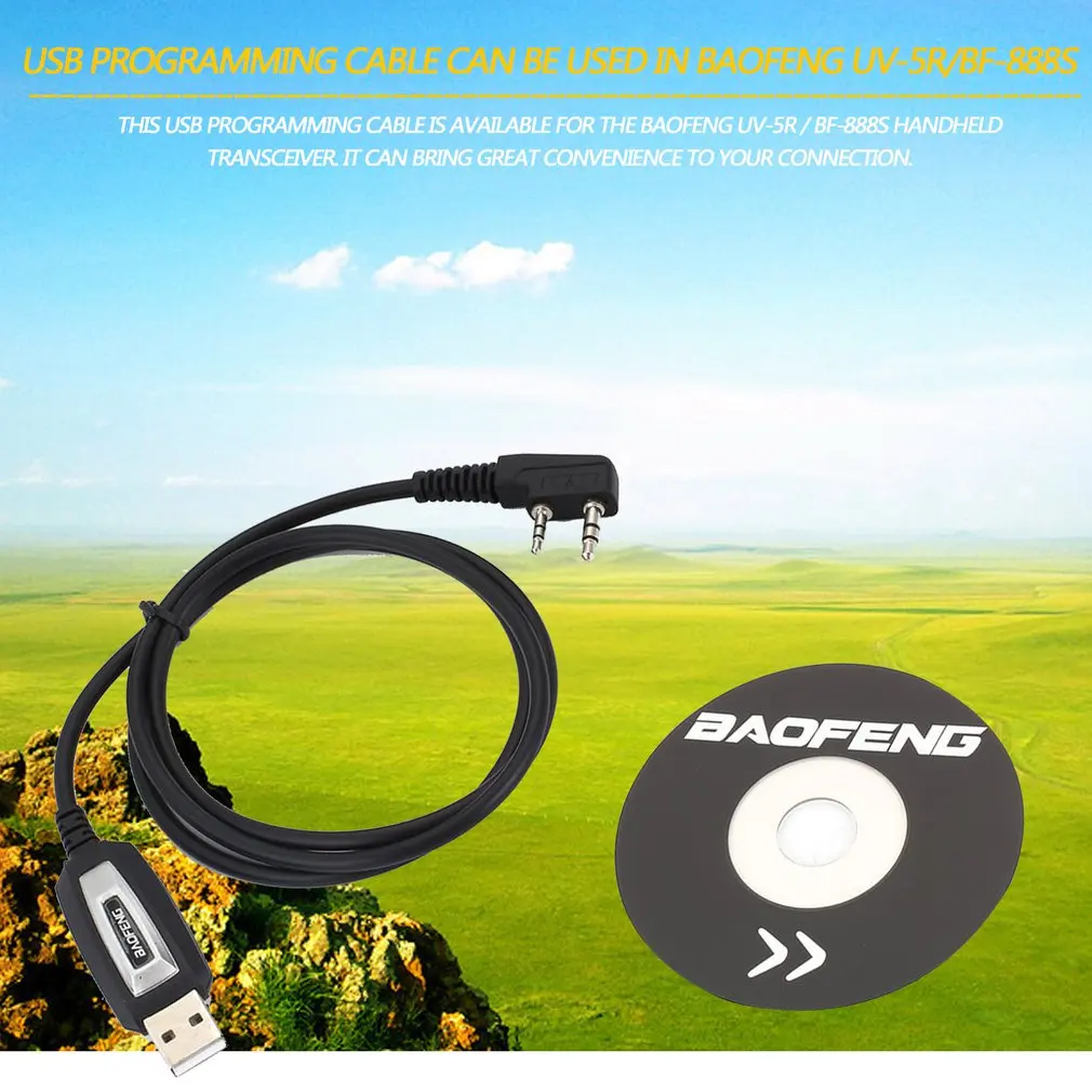 USB Кабель для программирования/шнур CD драйвер для Baofeng UV-5R/BF-888S портативный приемопередатчик