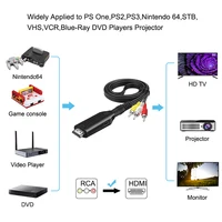 AV to HDMI Converter HDMI 1080P 720P for set-top box computer to TV cable three-color RCA Male Cable length 1m/3.2ft - Image 4