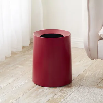 

Fashion Round Plastic Waste Cans Home Receiving Junk Cans Kitchen Toilet Flame Retardant Waste Cans Trash Can