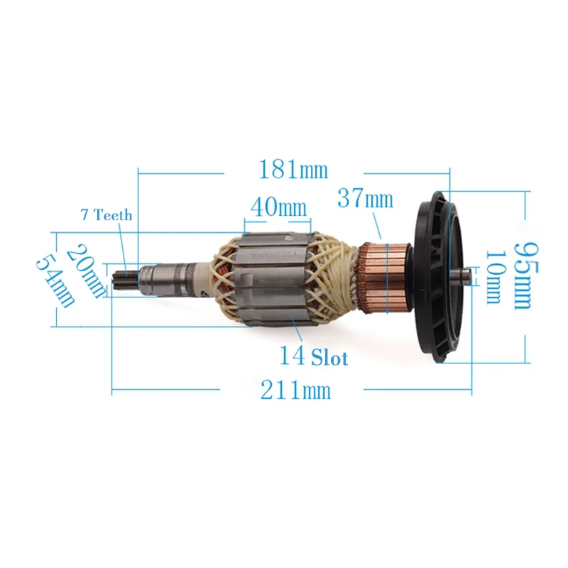 7 зубов AC220-240V арматура роторный якорь заменить для Bosch GSH11E GBH11DE GSH 11E GBH 11DE молотки дрель двигатели автомобиля двигатель