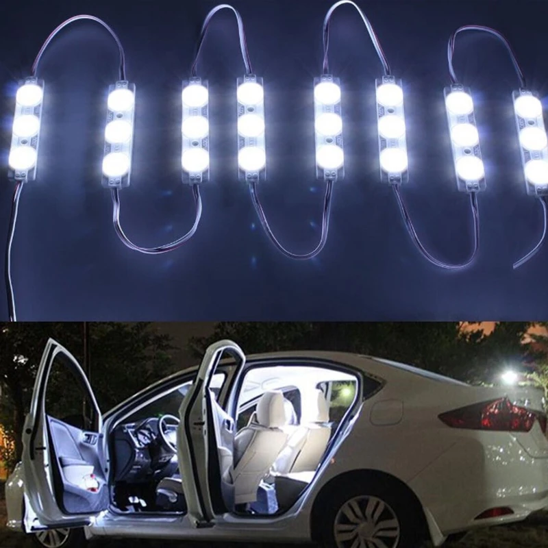 10 шт. 24Led автомобиль грузовик прицеп украшения лампы полосы грузовой кровать светильник ing светильник для звукоснимателя Ультра Белый Водонепроницаемый