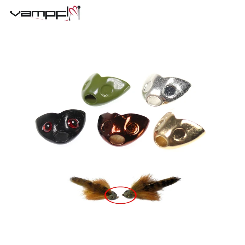 Vampfly 12 шт. мухоловка голова рыбы многоцветная Рыбная маска стример Связывание S L Sculpin шлем стример Рыба череп мухоловка материал