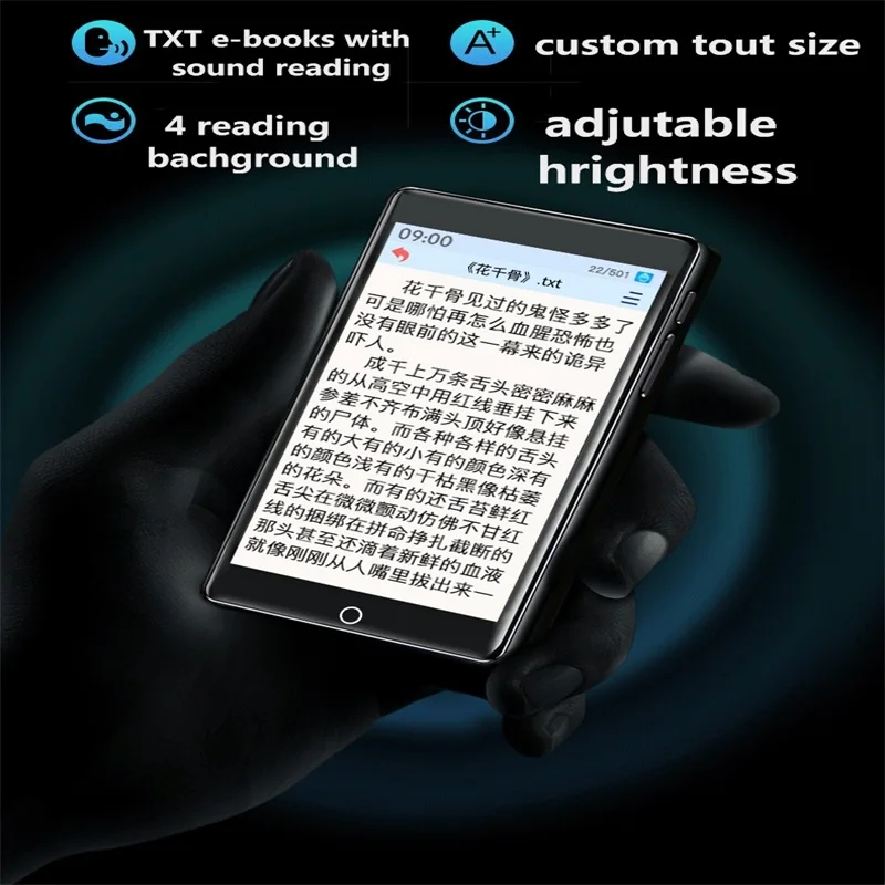 Новейший RUIZU H1 Bluetooth 5,0 MP4 плеер 4,0 дюймов полный сенсорный экран fm-радио запись электронная книга Музыка Видео плеер встроенный динамик