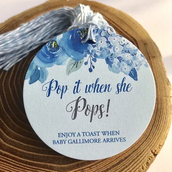 

Custom Baby Shower Favor Tags Blue Floral Baby Shower Tags Personalized Baptism Gift Tags Boy Baby Shower Ideas