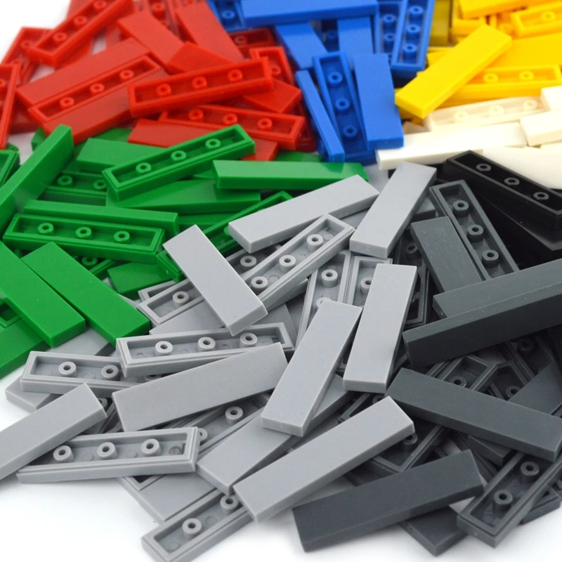 Toys Figure-Bricks Building-Blocks Tiles Ceramic-Tile 1x4 Educational Creative Flat Children