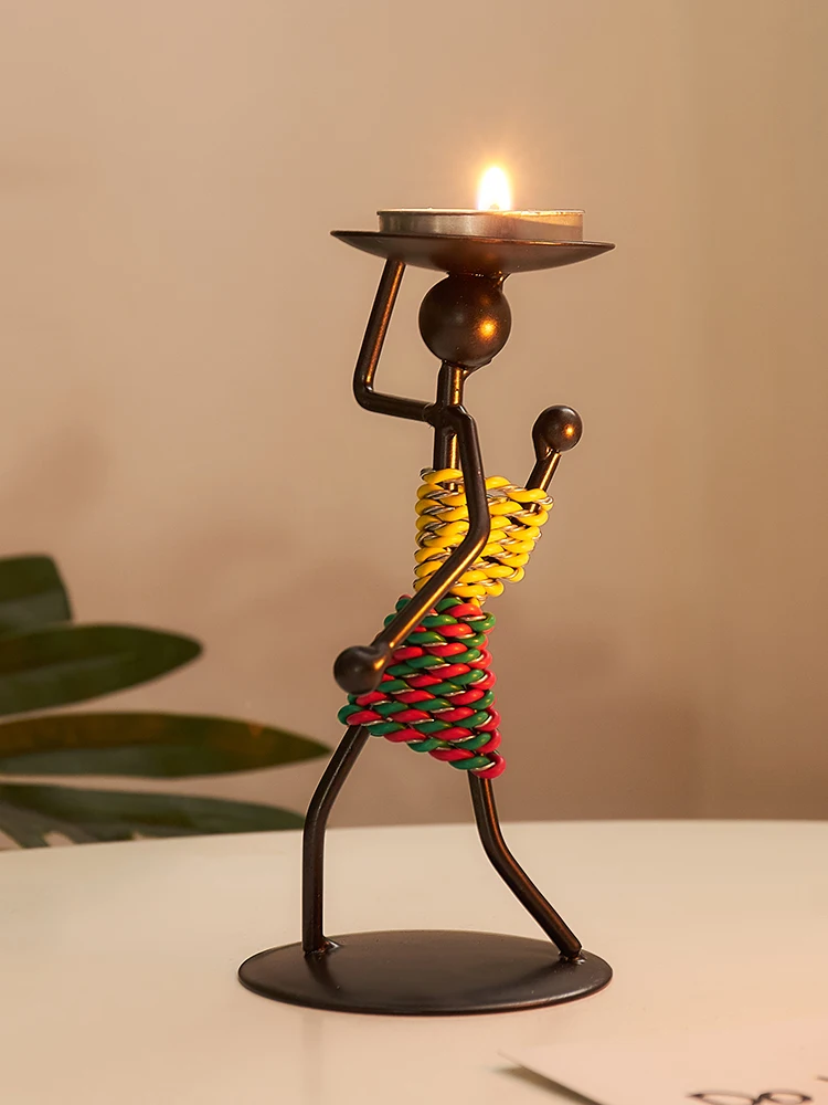 Креативный подсвечник из кованого железа Забавный Романтический праздничный