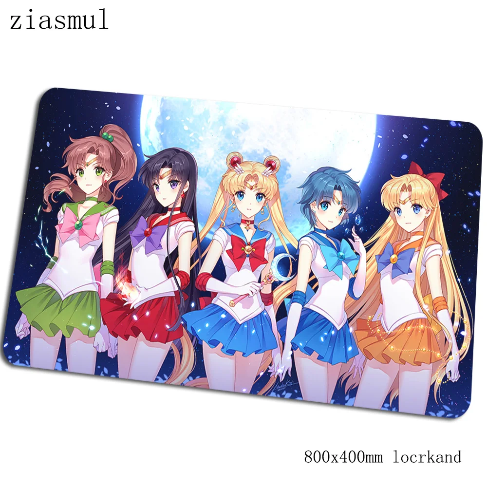 Коврик для мыши sailor moon 80x40 см 3d компьютерная мышь игровой мат геймпад пк милый игровой коврик для мыши офисный коврик для мыши - Цвет: Size 800x400x2mm