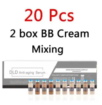 20pcs BB Cream mix BB крем ампулы кожи Сыворотки Осветляющий свечение Макияж BB крем-основа BB Румяна акне исцеления Dermawhite обработки МТС 10 шт./кор - Цвет: 20pcs BB Cream mix