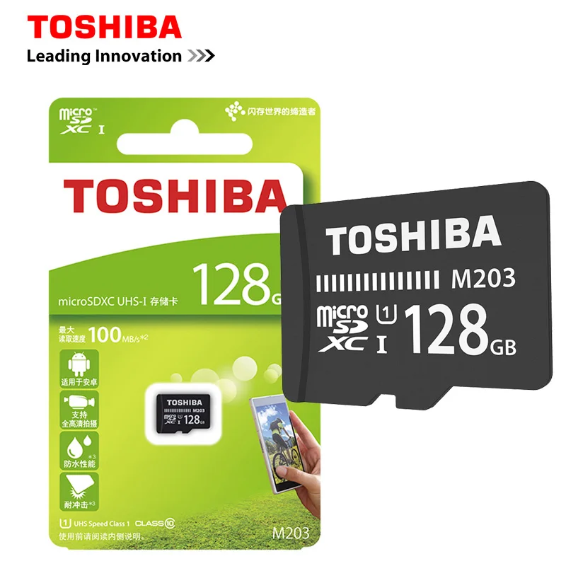 TOSHIBA Micro SD карта класс 10 M203 16 ГБ 32 ГБ Оригинальная Карта памяти SDHC SDXC 64 Гб 128 ГБ TF карта до 98 МБ/с./с флеш-карта для телефона