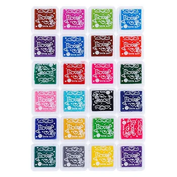 

24 Colors Creative Finger Print Inkpad Set Ink Pad Stamp Stamp Pad for DIY Multi Colour Craft