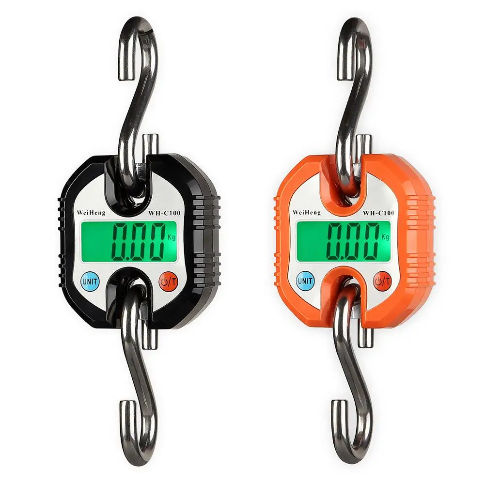 

Heavyweight Digital Scale WH-C100 Portable Fishing Hunting Weighing Electronic Hook Scale Hanging Mini Crane Scale Weight Tools