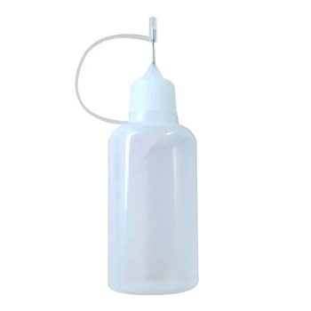 

10PC 50ML Squeezable Empty Liquid Dropper Filler Bottle Needle Tip With Cap