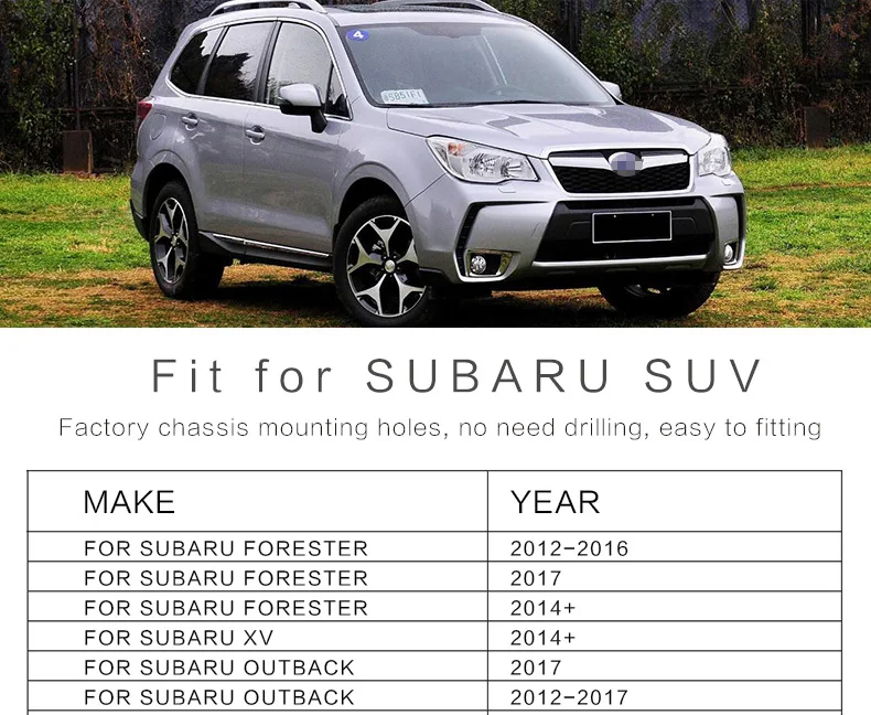 Боковой шаг Беговая доска боковой бар для SUBARU XV к FORESTER OUTBACK, высокое качество, сверхмощный