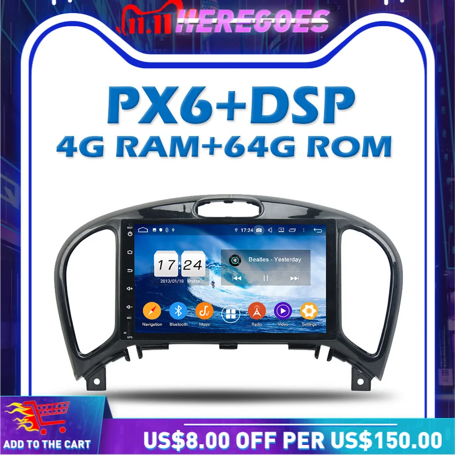 PX6 IPS DSP Android 10 0 4 Гб 64 Встроенная память 6 CORE dvd-плеер для автомобиля Wi-Fi Bluetooth 5 Радио