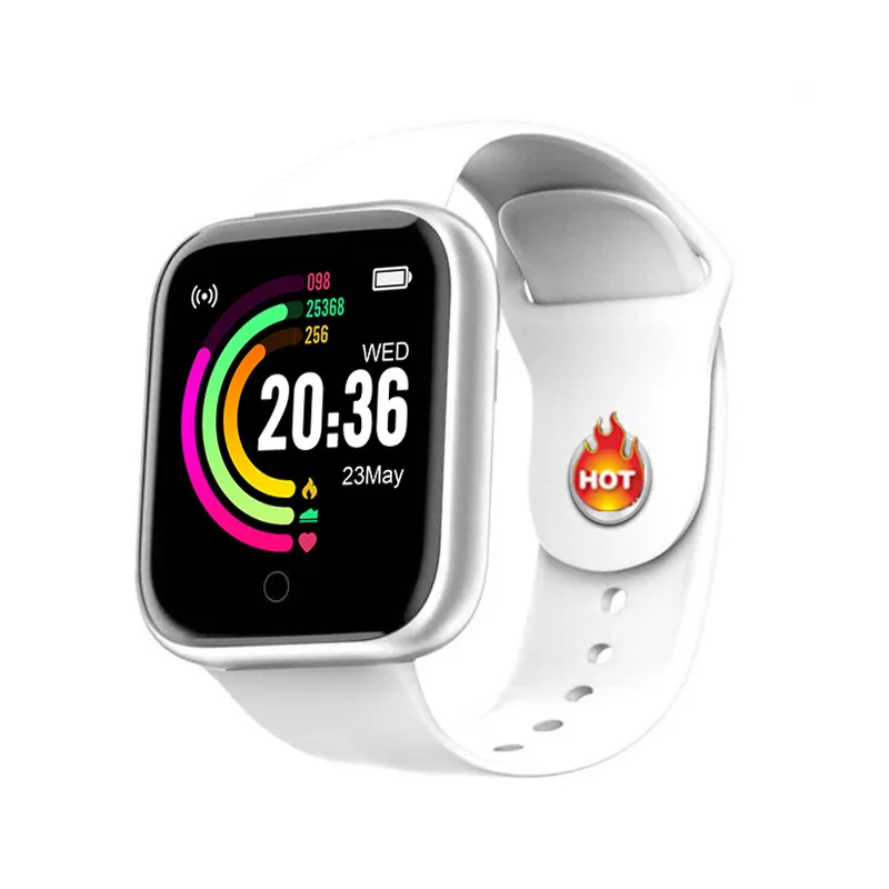 2021 Hot Selling Smart Watch Men Women Digital Watches Bluetooth Sport FitnessTracker Pedometer Y68 Smartwatch for Android Ios