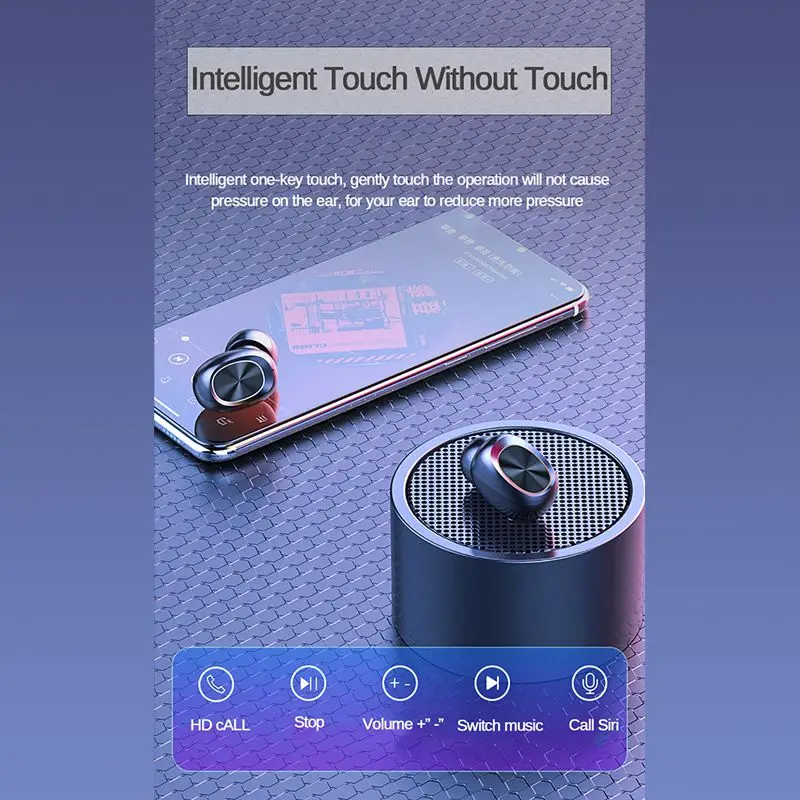 Super B5 TWS 5,0 Bluetooth Беспроводные наушники с сенсорным управлением 6D стерео наушники бас гарнитура с микрофоном зарядная коробка