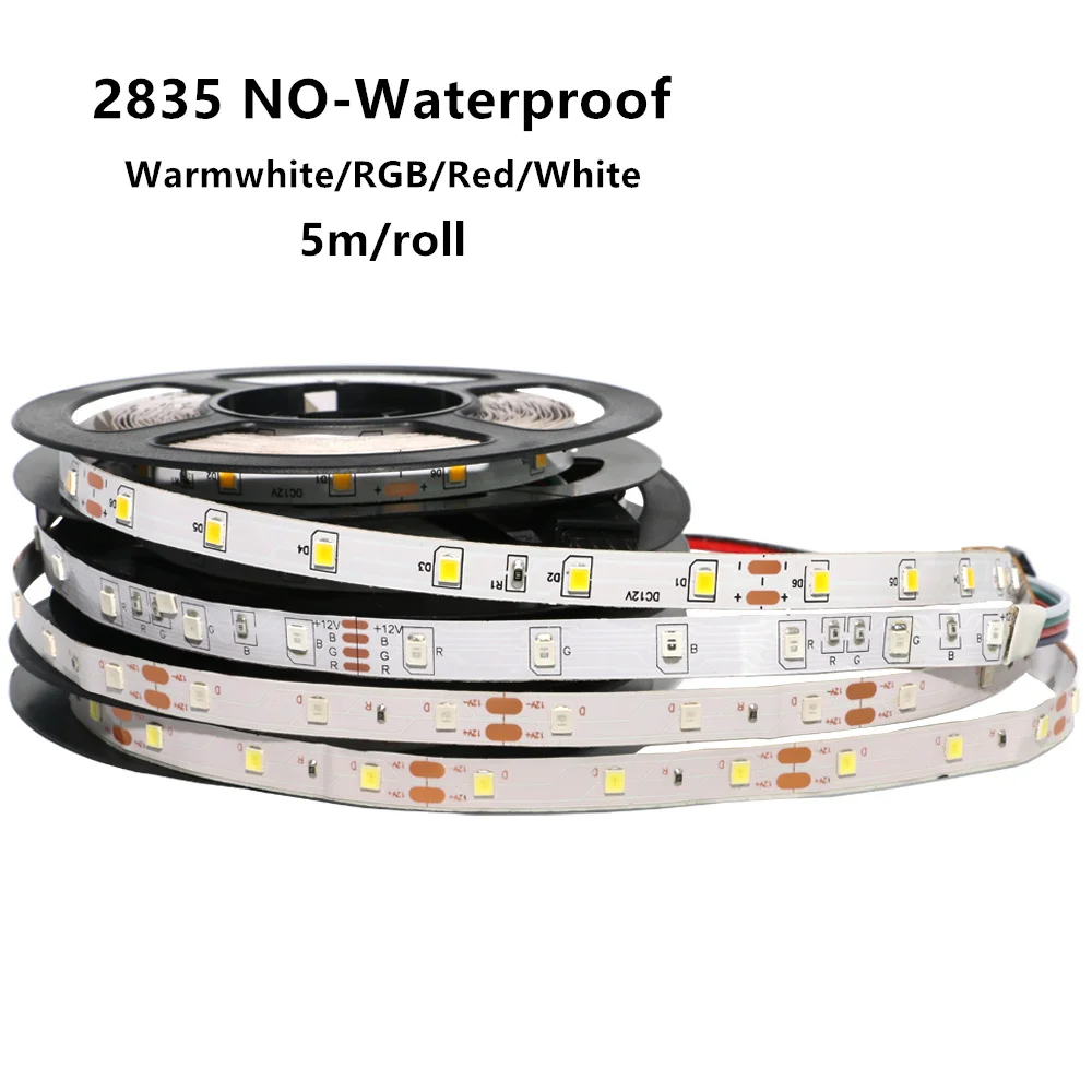 1 м-5 м SMD 2835 5630 5050 водостойкая RGB Светодиодная лента 60 Светодиодный s/m DC12V гибкий светодиодный светильник-гирлянда лента для украшения дома лампа