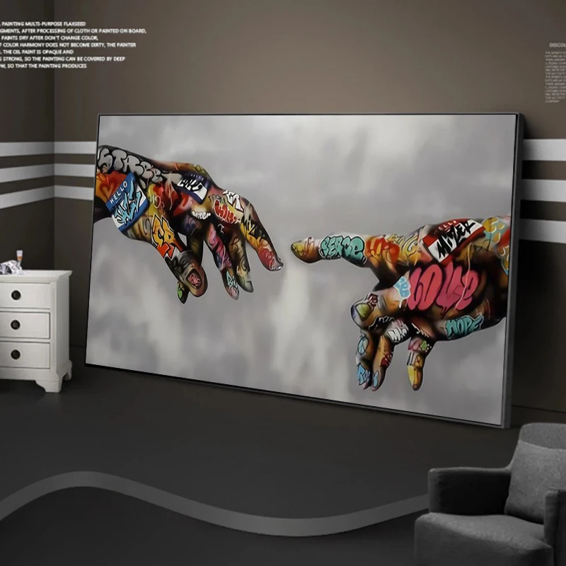 Graffiti Art Creation Of Adam Canvas 