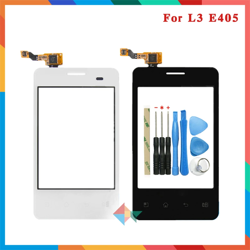 Высокое качество 3," для LG L3 E400 и Dual E405 сенсорный экран дигитайзер Переднее стекло объектив сенсорная панель