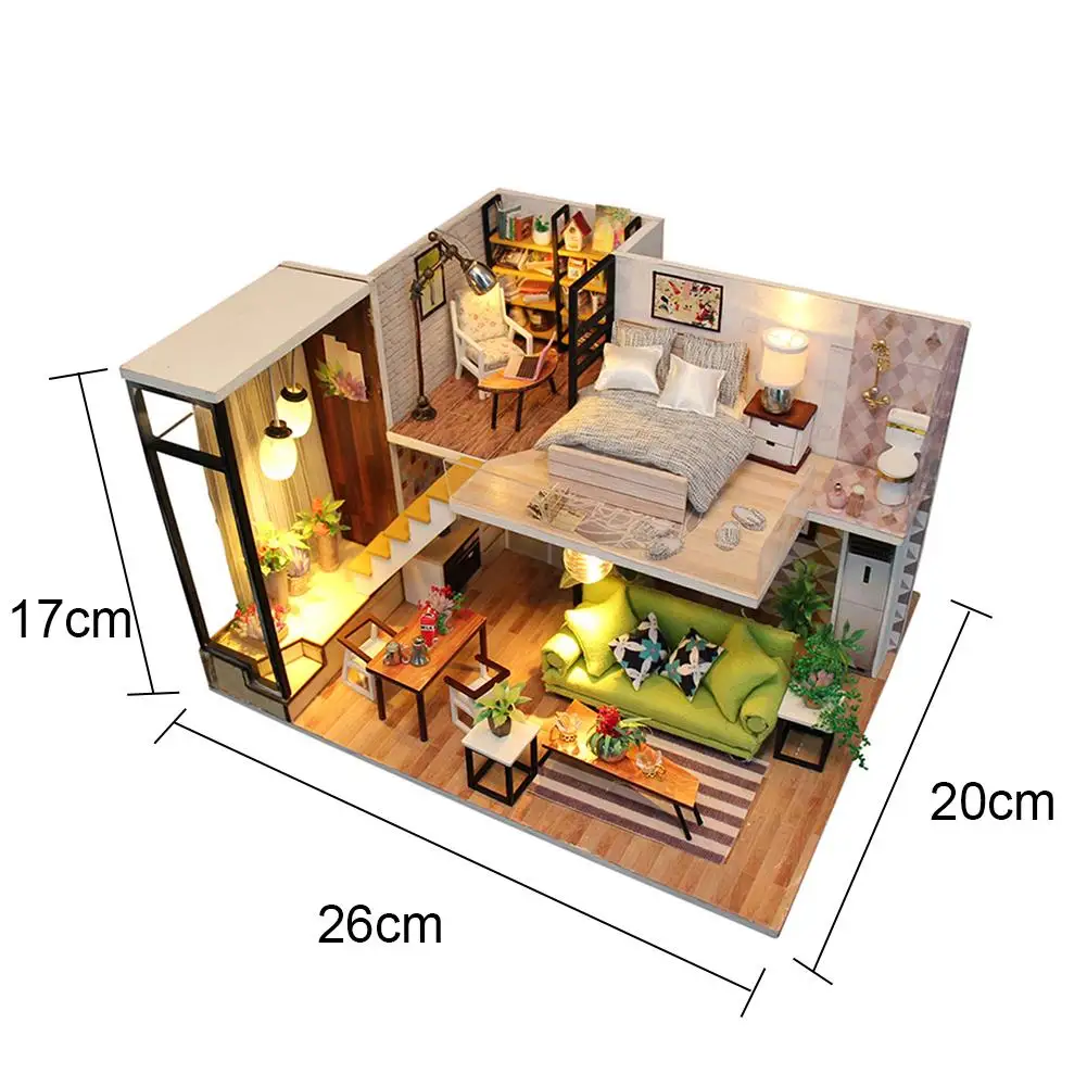Кукольный дом мебель Diy Миниатюрный 3D Деревянный Miniaturas кукольный домик игрушки инновационный Романтический скандинавский для детей подарки на день рождения