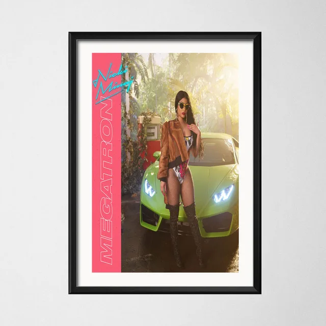 Nicki Minaj queen Chun-Li горячий альбом хип хоп Рэп музыка звезда Искусство Живопись Шелковый Холст плакат настенный домашний декор - Цвет: 3