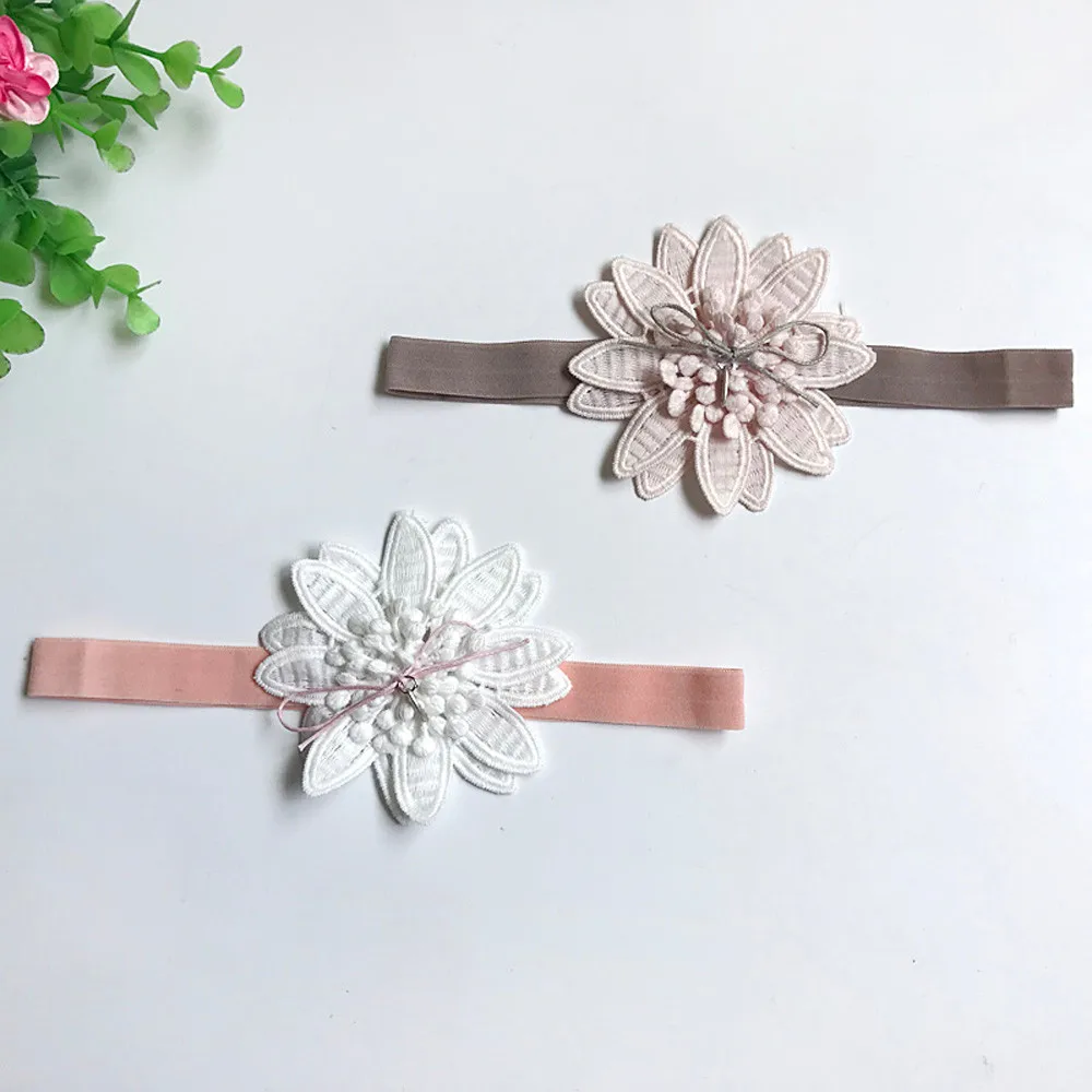 Princess Florals Headband Pointed baby flower headband Kids Stretch Bow Hair Bands Fresh Cute Headwear Hair Accessories