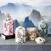 Color Flower Bird Golden Deer Candy Jar Ceramic Storage Bottle Household Nut Tea Tin Moisture-proof Storage Box Porcelain Crafts 3
