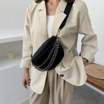 

Net red chain bag niche texture broadband chest bag female messenger wild ins casual small fragrant rhombus bag