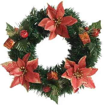 

12 inch Christmas Wreaths Garlands for Front Door Hanger Outdoor Home Decor for Window Wall Party Wedding