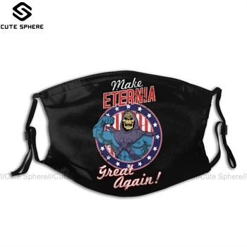 

Masters Of The Universe Mouth Face Mask MAKE ETERNIA GREAT AGAIN Facial Mask Kawai Funny with 2 Filters for Adult