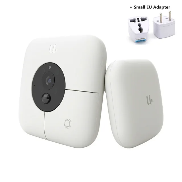 Add Small EU Adapter Xiaomi Mijia Youdian умный видео дверной звонок R1 AI идентификация лица HD 1080P 120 ° ИК ночного видения дверной звонок Набор для приложения Mihome - Цвет: Add Small EU Adapter