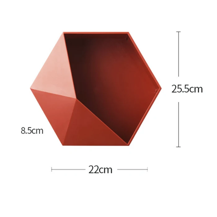 Геометрический шестигранный стеллаж для хранения, украшение для гостиной, ванной комнаты, стеллаж для хранения, настенный стеллаж в скандинавском стиле