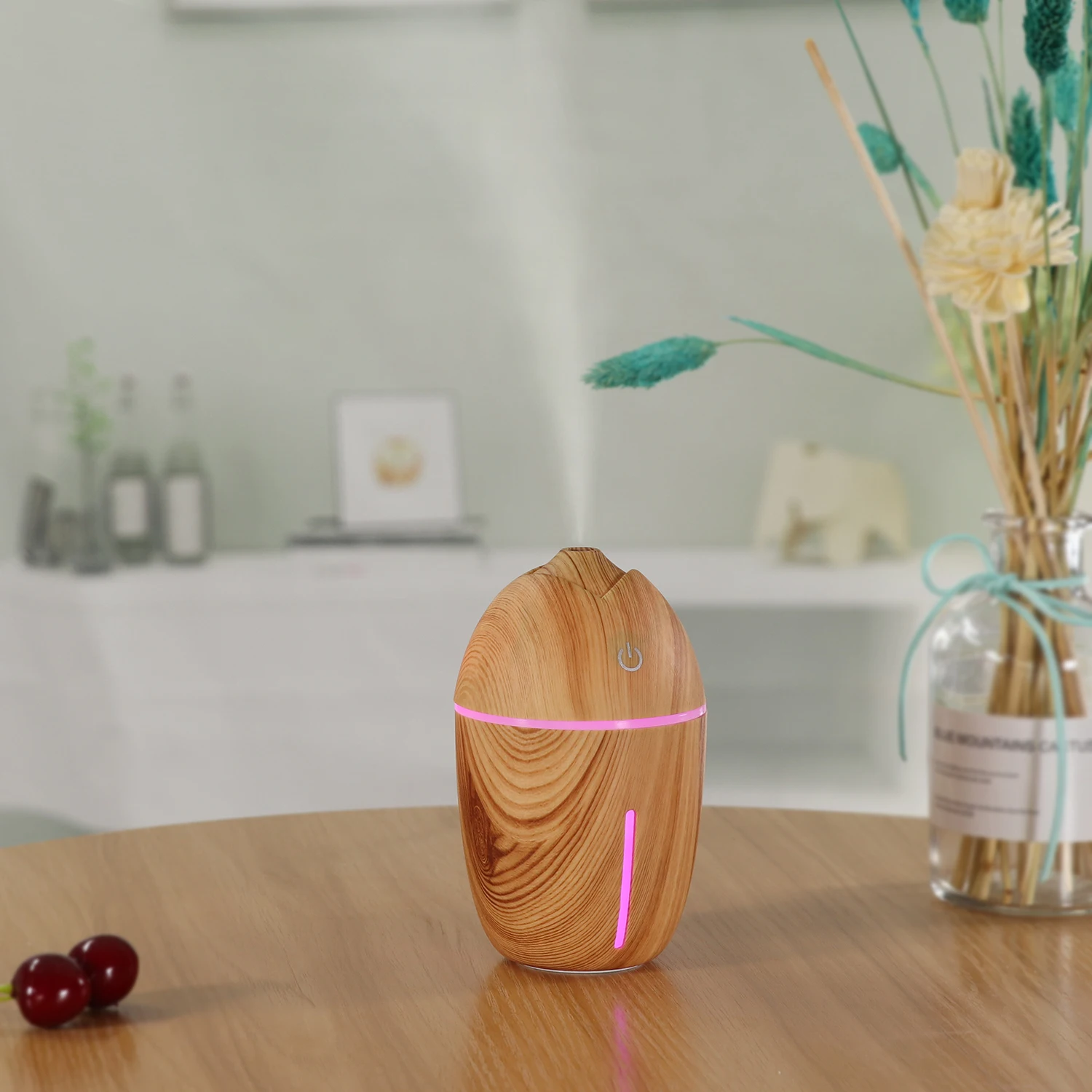 USB мини увлажнитель воздуха портативный автомобильный Арома эфирное масло диффузор дерево для помещений небулайзер электрическая ароматическая лампа тумана