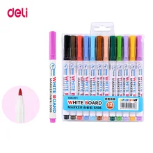 Deli 12 цветов белая доска маркер школьный класс принадлежности сухие маркеры для белой доски Студенческая детская ручка для рисования