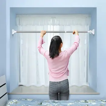

Bedroom curtain rod telescopic rod living room free punching drying rack bathroom clothes rod shower curtain rod lifting