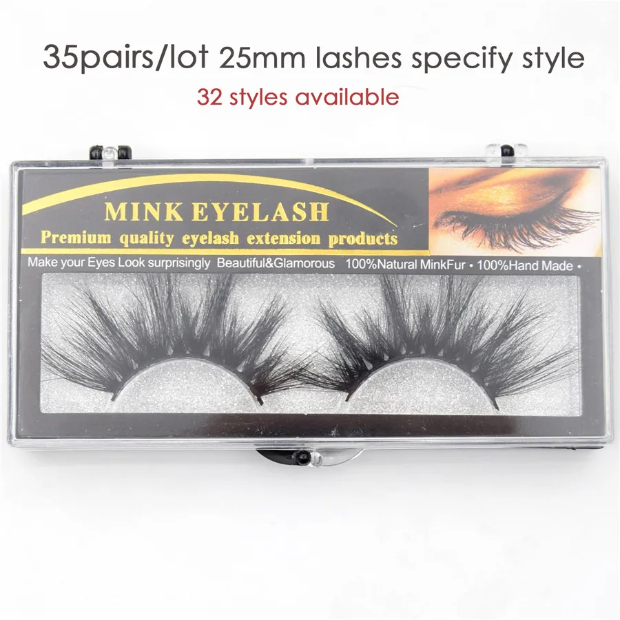 35 pairs specify 35 пар/лот Visofree 25 мм ресницы 3d норковые ресницы макияж норковые ресницы 25 мм ресницы драматические толстые накладные ресницы ресниц - Цвет: 35 pairs specify