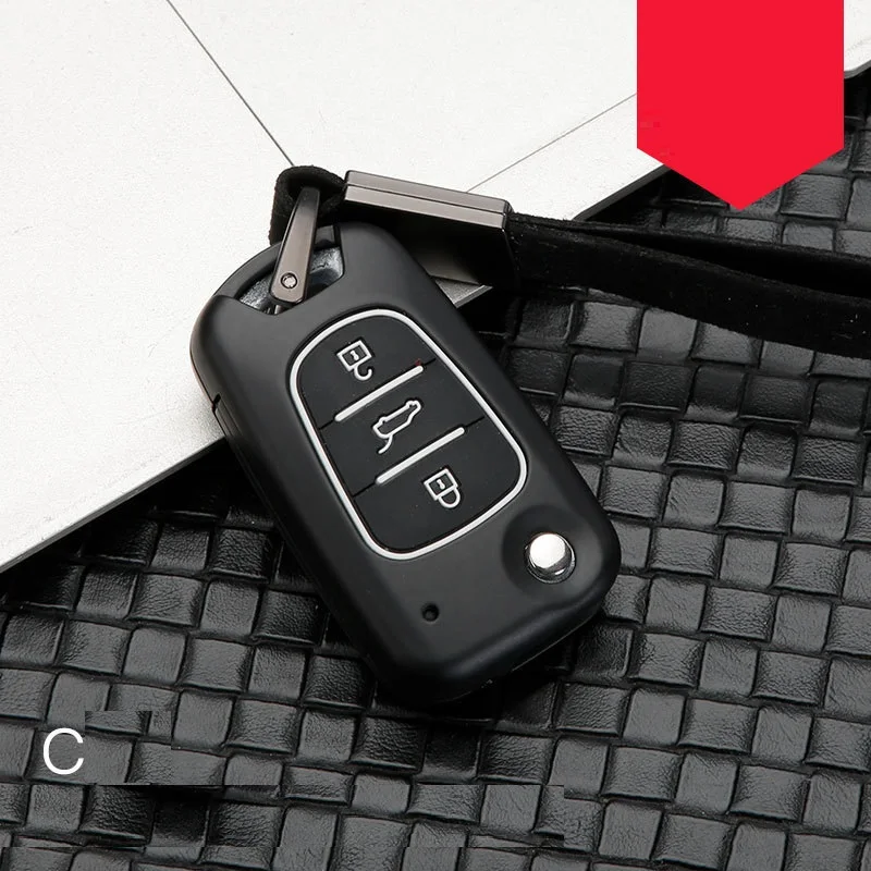 Чехол для ключей из углеродного волокна для Kia RIO K2 K5 Sportage Sorento fit hyundai i20 i30 i35 iX20 iX35 Solaris Verna