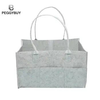 

Multi-function Baby Diaper Bag Felt Nappy Storage Basket Maternity Handbag Women's Makeup Organizer/Felt Cloth Insert Handbag