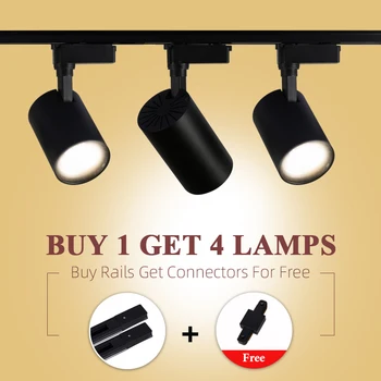 

220V COB Led Track Light 12W 20W 30W 40W Track Lights Aluminum Track Rail Track Lamp for Kitchen Shop Living Room Track Lighting