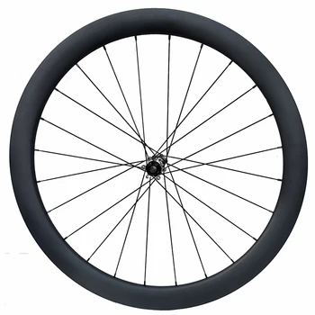 

width 25mm carbon bike disc wheel 50mm clincher customized buyer own sticker with Novatec D411 D412 6 bolt 12*100 12*142