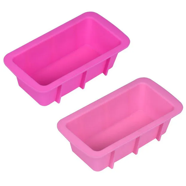 Silicone Bread Loaf Cake Chocolate Mold Non Stick Bakeware Baking Pan Oven Rectangle Pink Mould Accessories | Дом и сад