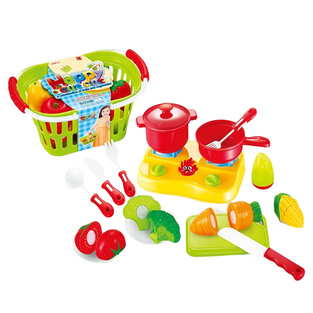 

Children Girls Boys Unisex Kitchen Pretend Play Toys Cute Cutting Vegetables and Fruits with Cooking Toys for Boys and Girls