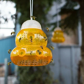 

2Pack Bee Trap Yellow Jackets Wasp Bee Catcher Beehive Wasp for Home Garden