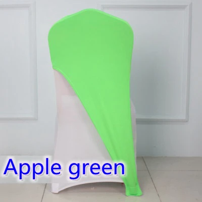 APPLE GREEN 24 цвета, спандекс, чехол на стул, лайкра, крышка на половину, Свадебная вечеринка в отеле, банкет, украшение, Эластичный чехол на стул - Цвет: APPLE GREEN