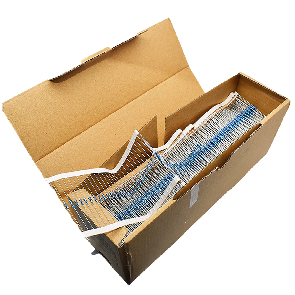 1/4W 1R~22M 1% Metal film resistor 100R 220R 1K 1.5K 2.2K 4.7K 10K 22K 47K 100K 100 220 1K5 2K2 4K7 ohm resistance 100pcs metal film resistor metal film resistors