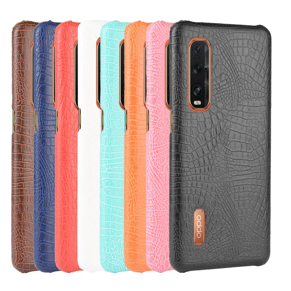 Чехол для OPPO Find X2 Pro роскошный чехол из искусственной кожи с крокодиловым узором 5G